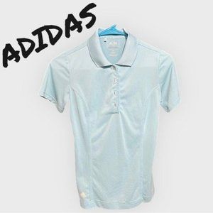 Adidas Pure Motion Golf Polo Womens Size Extra Small (XS) Aqua Blue